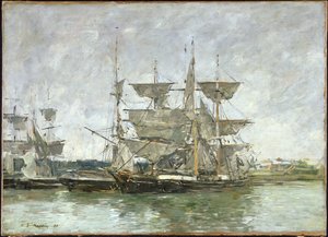 Barcos no porto, Deauville, 1881